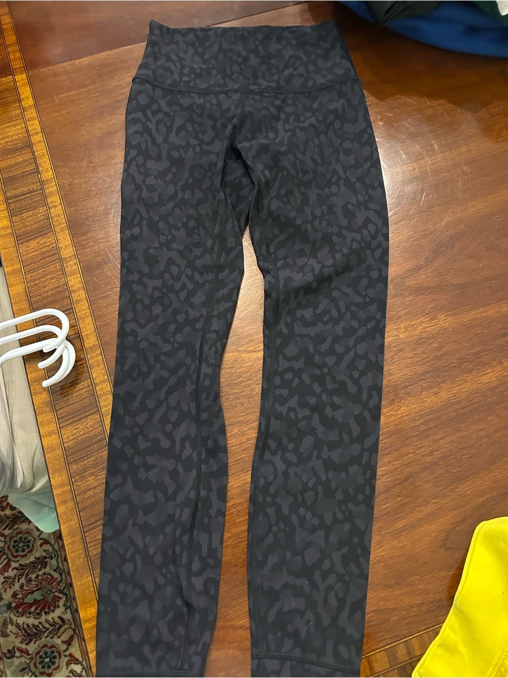 lululemon athletica Black Charcoal Subtle Leopard Leggings
